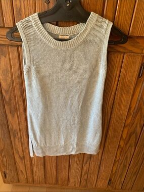 J. Crew Light Gray  green Sleeveless Knit Sweater xx small
